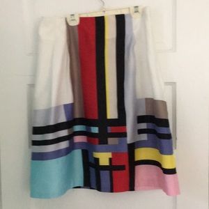 Linea Domani box pleat cotton skirt size 6